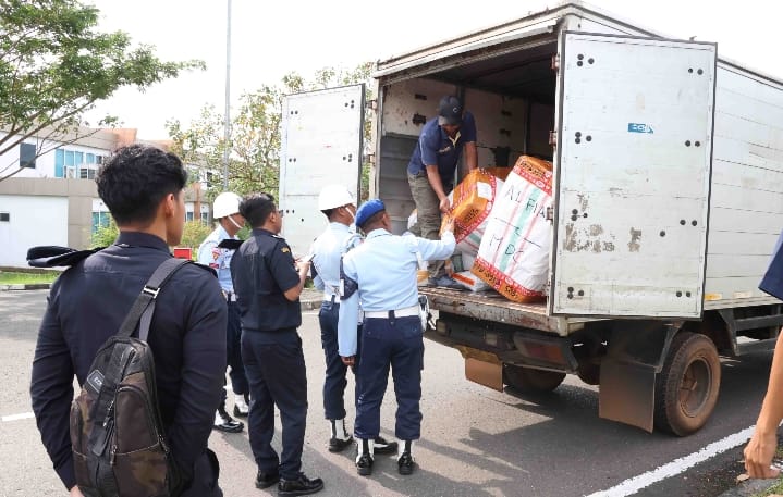Satpom Lanud Sjamsudin Noor Gelar Operasi Gaktib Gabungan, Perketat Pengawasan Kendaraan di Bandara Internasional   